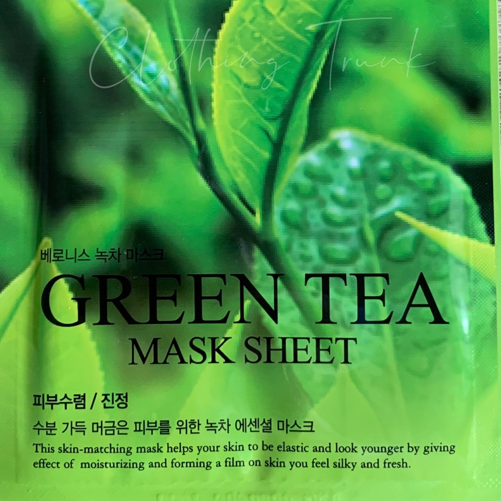 🔴Baroness Green Tea Facial Sheet Masks | 6-Piece Spa Set | Soothing & Hydrating